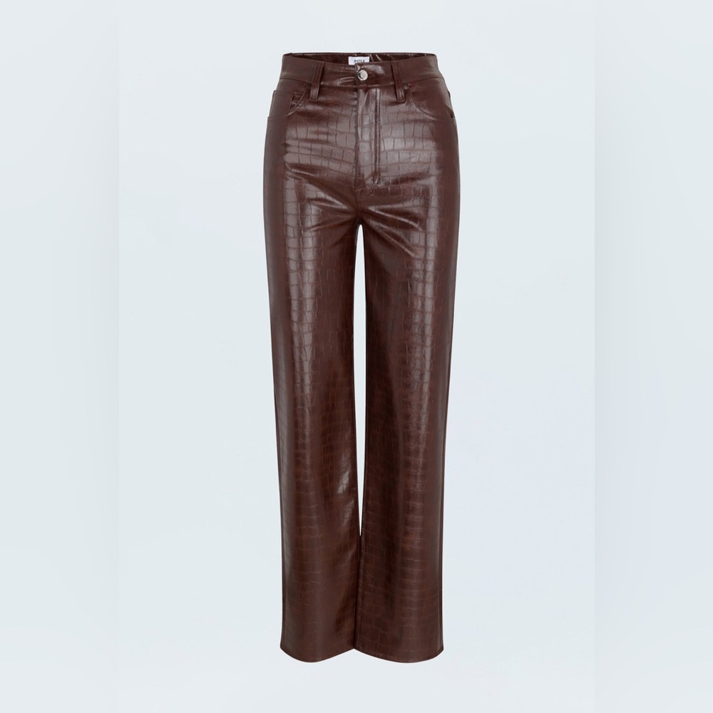 Pistola Cassie Super High Rise Straight Pant in Tobacco Croc Size 25